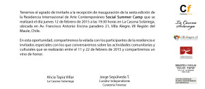 SOCIAL SUMMER CAMP 6  - invitacion recepcion